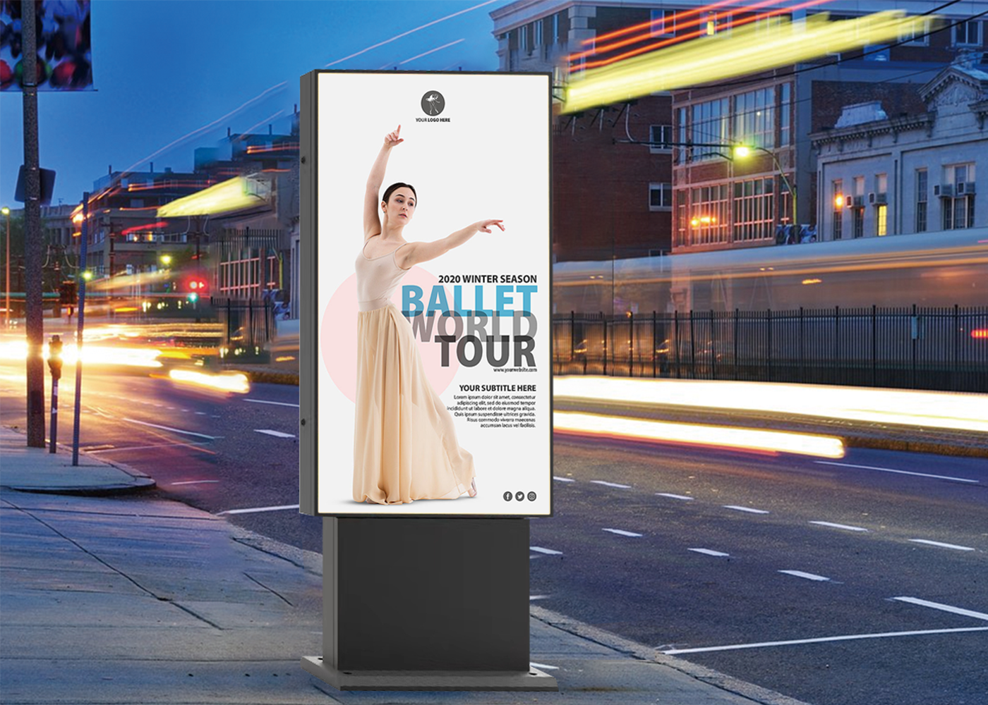 All in one outdoor lcd advertising display