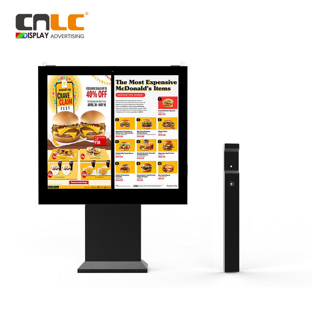 Проезжая доска цифрового меню, ЖК-экран, высокая яркость для ресторана на открытом воздухе