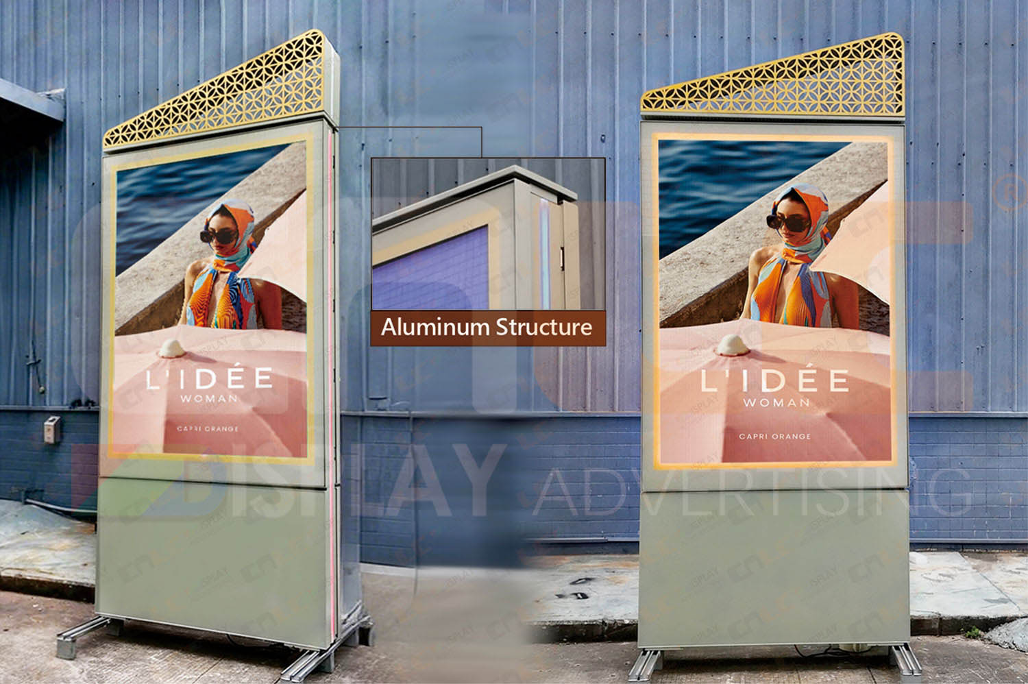 Aluminum LED Totem Display for Outdoor DOOH Advertising