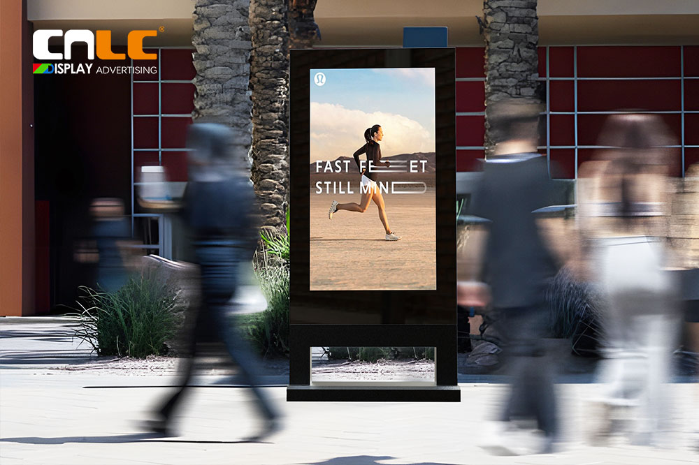 Double-Sided Outdoor LED Display Enclosure in Public Street Environment