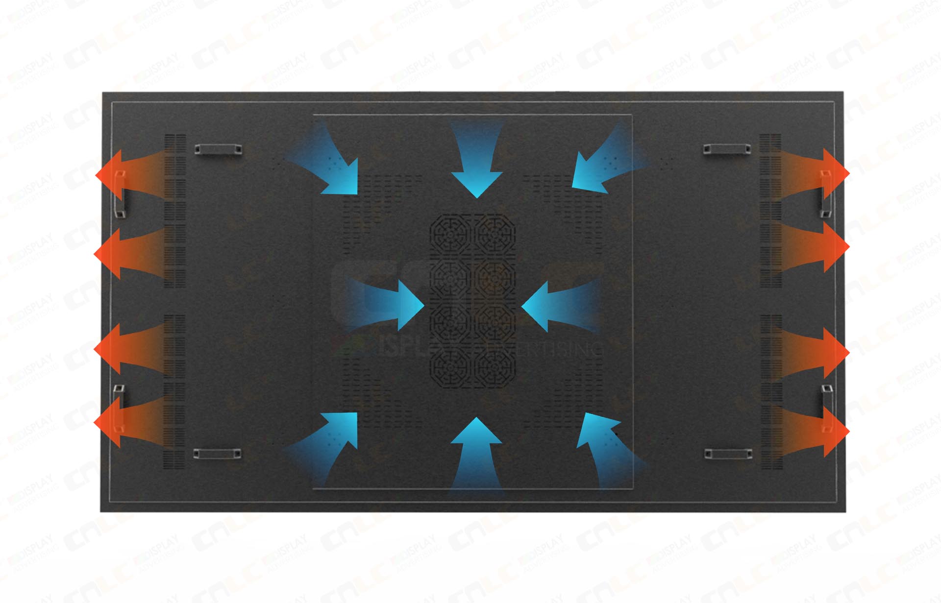 LCD Video Wall equipped with intelligent thermal control system for efficient cooling