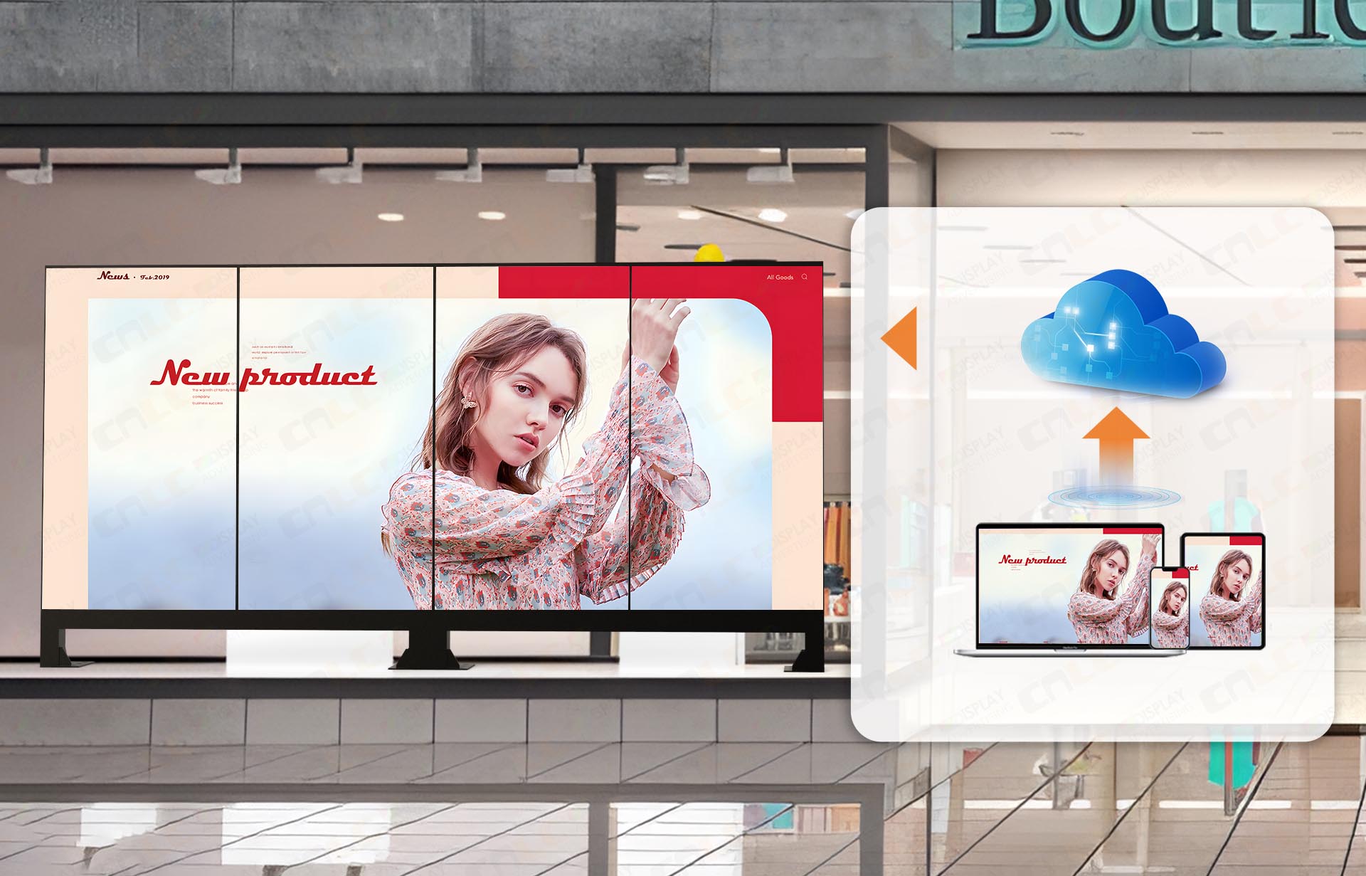 LCD Video Wall with remote content management for easy updates