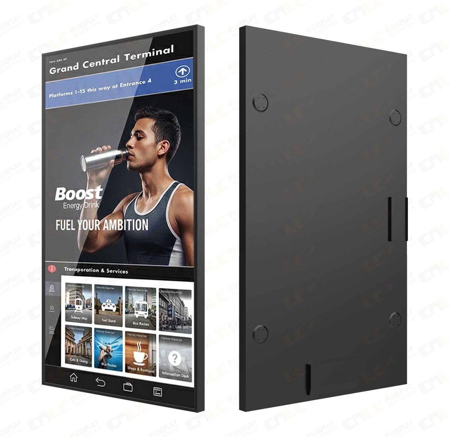Durable Aluminum Construction Outdoor interactive LCD kiosk with durable aluminum structure designed for long-term smart city applications