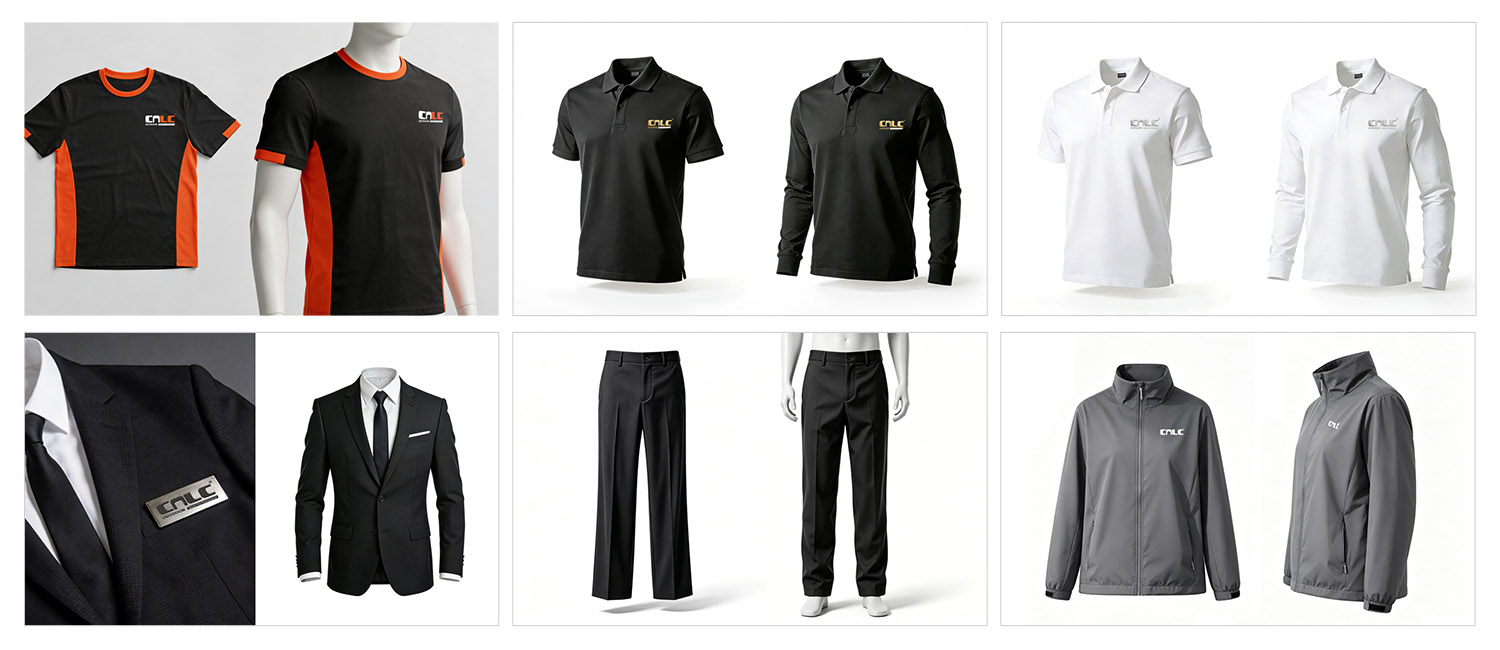 CNLC team wearing professional workwear and business attire for digital signage industry