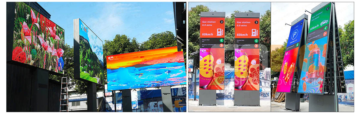High-brightness outdoor LED billboard installed for commercial digital advertising.