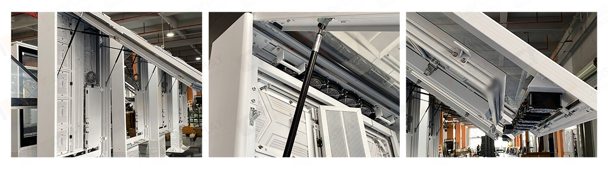 Aluminum LED Cabinet, Outdoor LED Totem Structure, Hidden Cable Design, Independent Air Duct Cooling, Outdoor LED Enclosure, LED Heat Dissipation, IP65 Outdoor Display