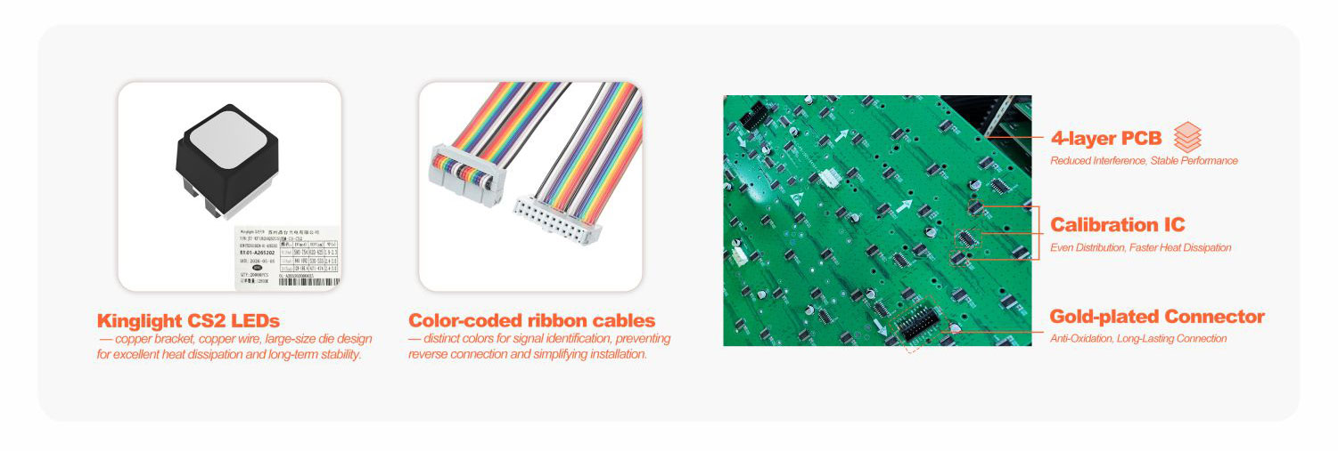 P5 outdoor LED module featuring Kinglight CS2 LED chips for high-brightness outdoor displays